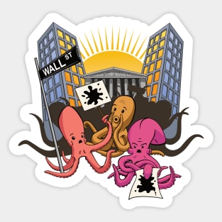 Octopi Wall Street Sticker